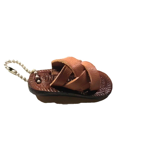 Leather Sandal Hand Made In Honduras Keychain Souvenir - Picture 4 of 5